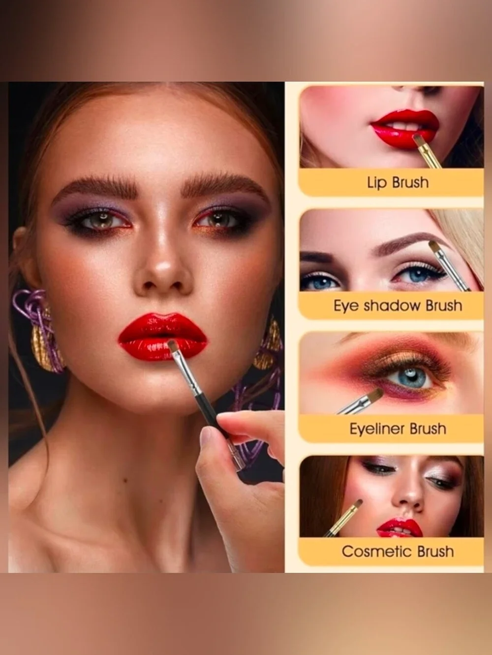 Travel Size Foldable Lip Makeup Brush BNIB